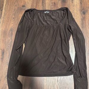 Aerie Chocolate Long Sleeve Top